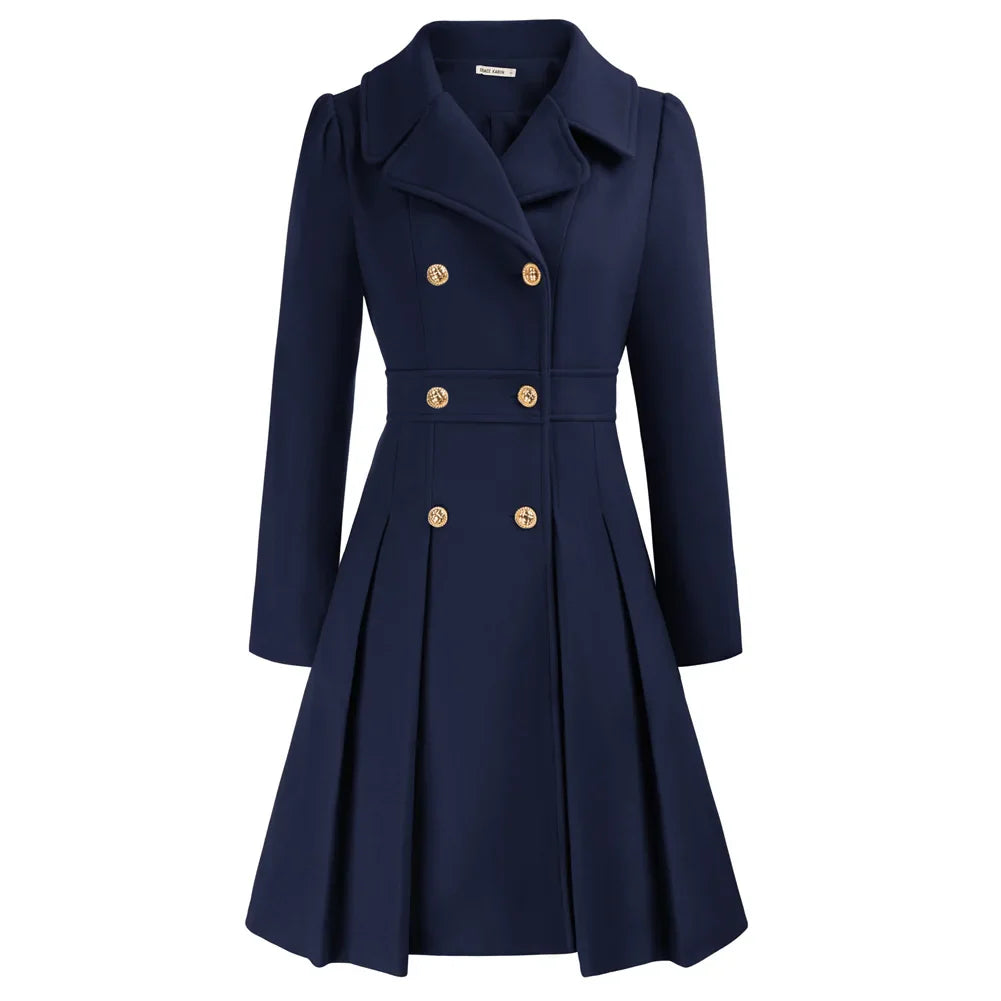 Grace - Damenmantel | Stilvoller A-Linien-Peacoat aus Wolle