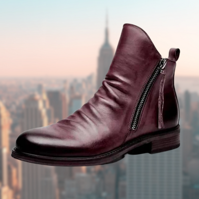 Damenstiefel aus PU Leder mit rutschfester Sohle und elegantem Design