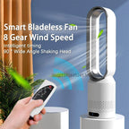3-in-1 Bladeless Tower Ventilator – Sicher, Leise & Stylisch mit 8 Windstufen & Fernbedienung