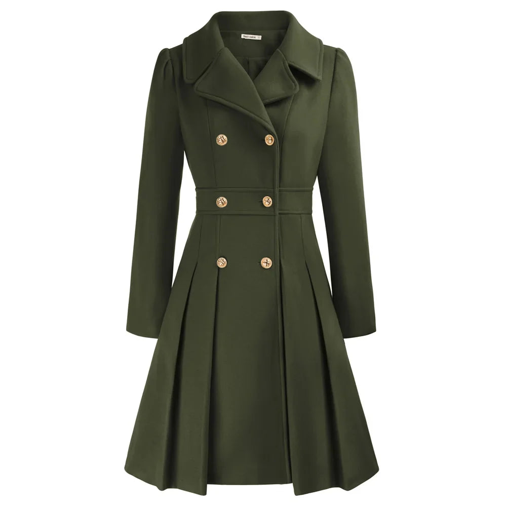 Grace - Damenmantel | Stilvoller A-Linien-Peacoat aus Wolle