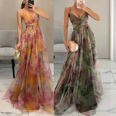 Maxikleid mit zartem Tüll | Eleganz & Leichtigkeit | Fließender Schnitt
