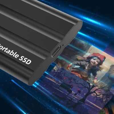 Portabel extern hårddisk 1TB, höghastighets metall HDD/SSD för telefon och laptop