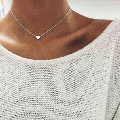 Lily | 3-lagiges Gold- und Silber-Halskettenset mit Herz- oder Kreuzanhänger