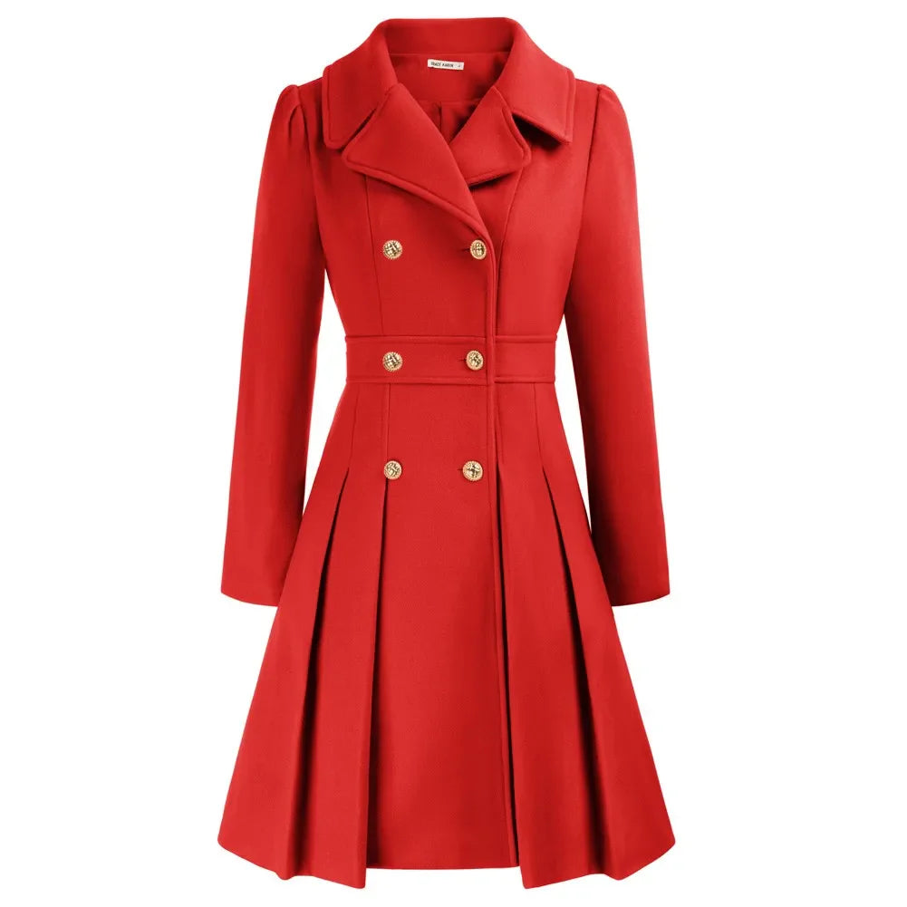 Grace - Damenmantel | Stilvoller A-Linien-Peacoat aus Wolle