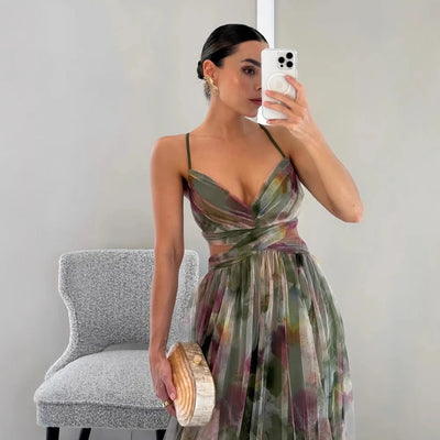 Maxikleid mit zartem Tüll | Eleganz & Leichtigkeit | Fließender Schnitt