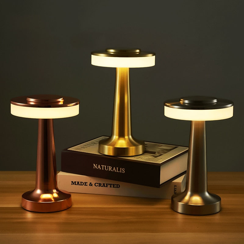 Lumey - Retro barbordslampa med touchfunktion