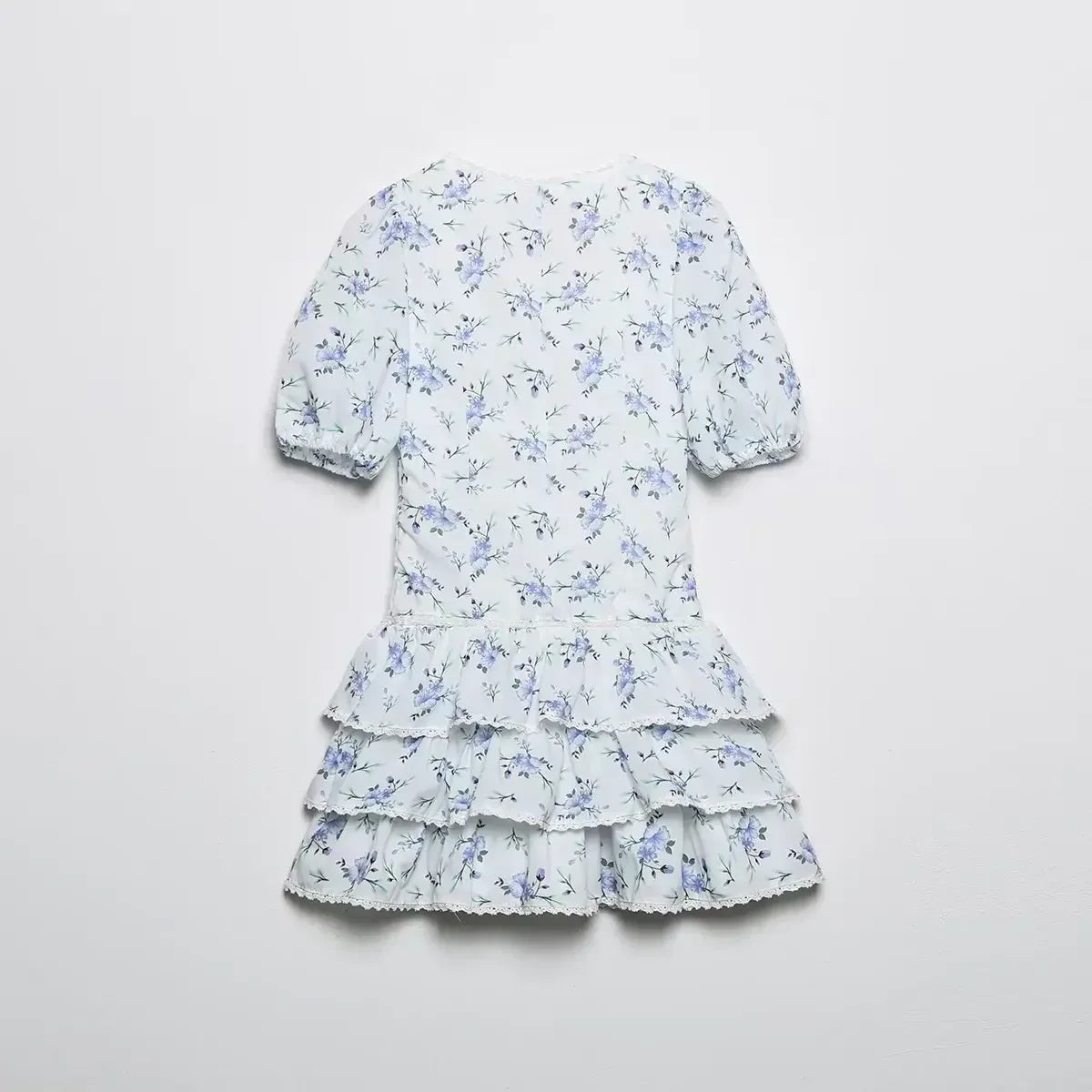 Ravikna | Minikleid mit Blumendruck und Volants