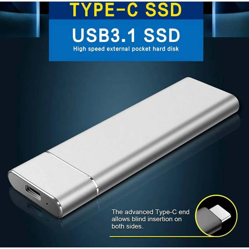 Unidad de estado sólido externa portátil USB 3.1 (500 GB-2 TB, HDD de alta velocidad para PC y portátil)