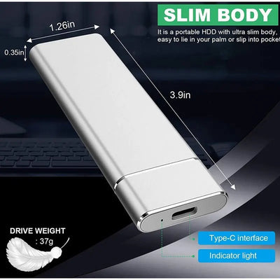 Unidad de estado sólido externa portátil USB 3.1 (500 GB-2 TB, HDD de alta velocidad para PC y portátil)