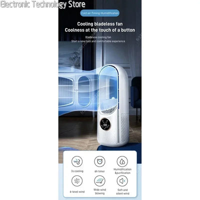 CoolMist 3‑in‑1 Rotorloser Ventilator & Luftreiniger – leise, mit UV & Ionisator