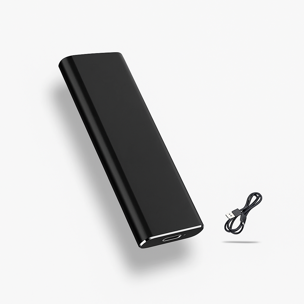 Black Portable SSD Storage