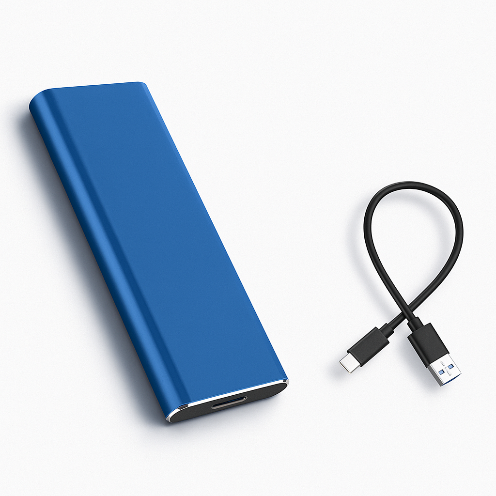 Blue Portable SSD Storage