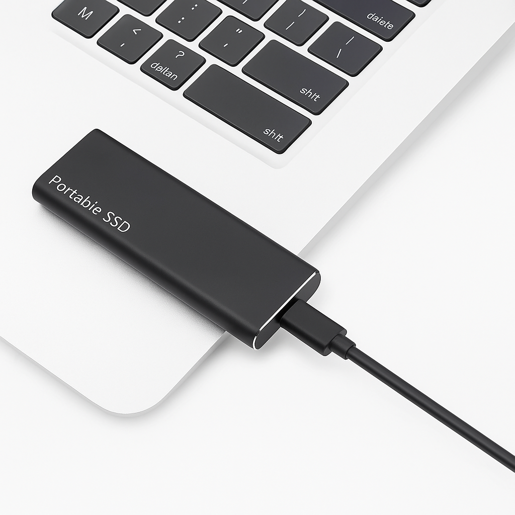 Black Portable SSD Storage