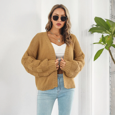 Luxuriöser, langärmeliger und warmer Damenpullover