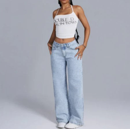 Jenni - Baggy Jeans mit Schleife