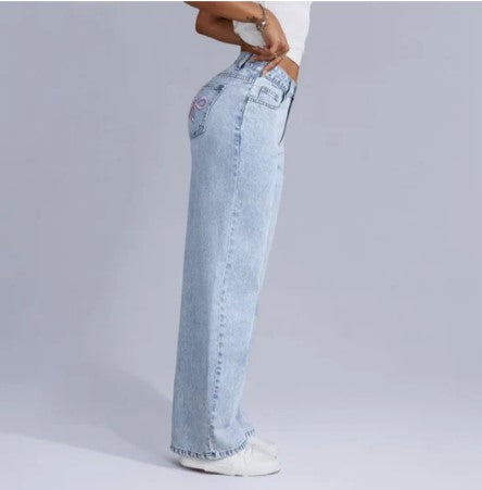 Jenni - Baggy Jeans mit Schleife
