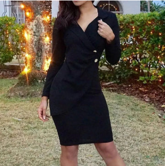 Emily - elegantes Cocktailkleid mit Knöpfen