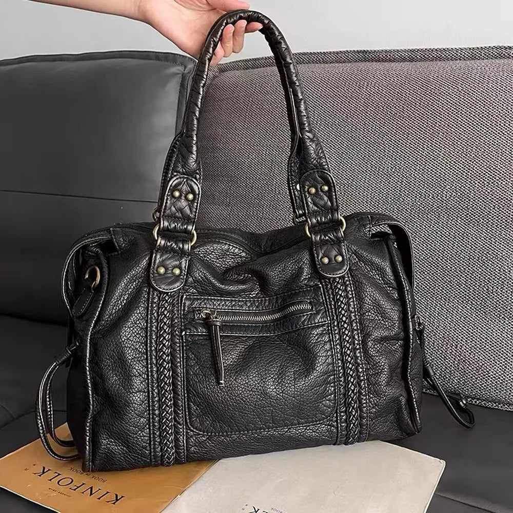 Schwarz Handtasche für die Schule - RACHEL