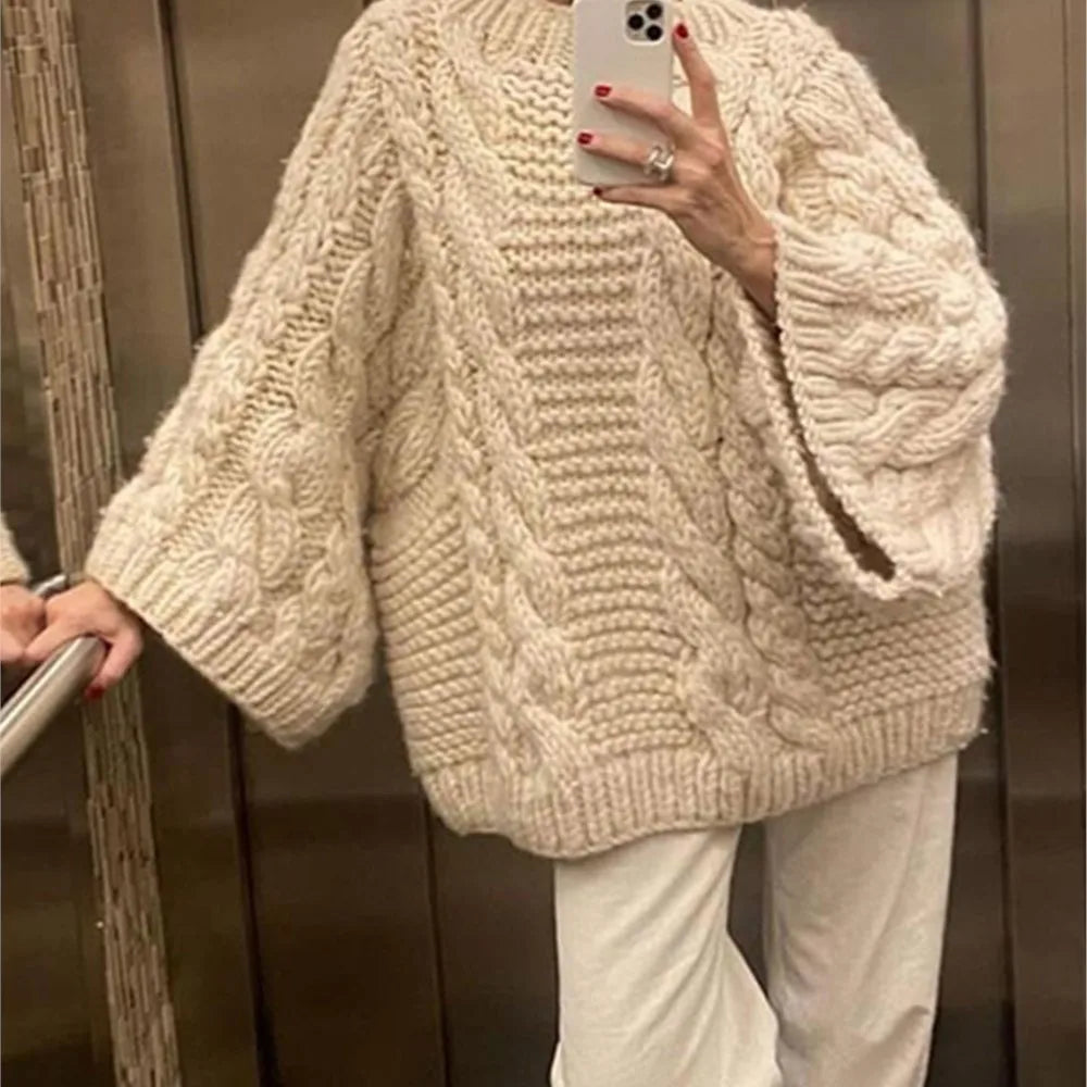 Mia - Damenpullover Oversized – Stilvoller Strickpullover | Pullover
