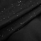 Veronica - Glitzer-Mesh Langarm-Jumpsuit mit weiten Beinen