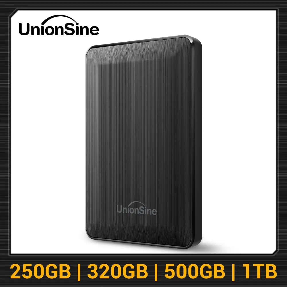 UnionSine 2,5" bärbar extern hårddisk USB 3.0 (250 GB-1 TB, för PC & MacBook)