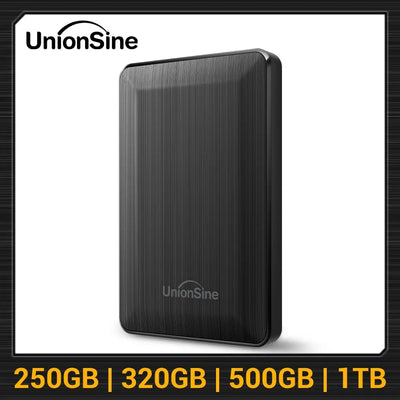 UnionSine 2,5" bärbar extern hårddisk USB 3.0 (250 GB-1 TB, för PC & MacBook)