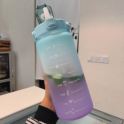Motivations-Wasserflasche | 2L Umweltfreundlich