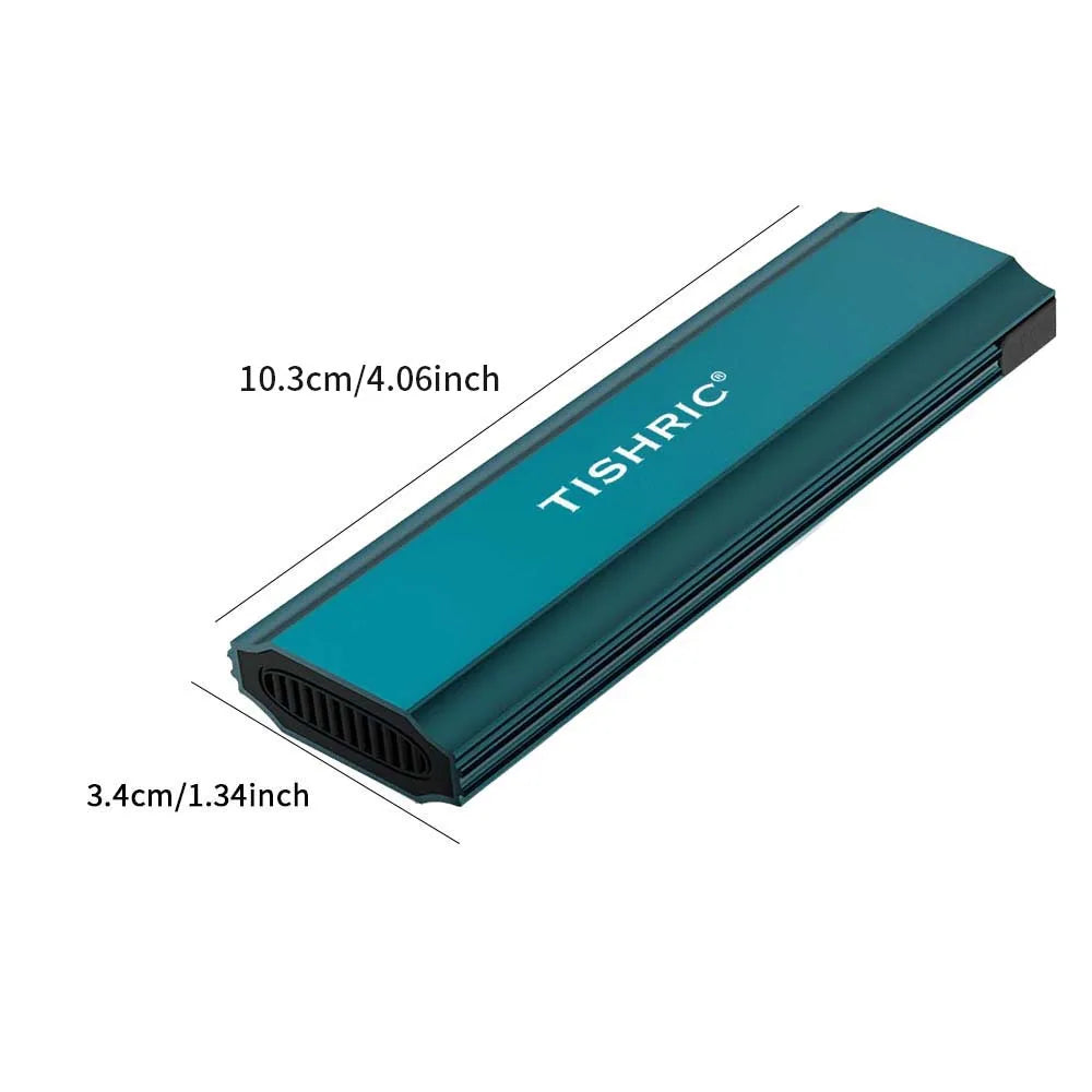 Carcasa SSD externa TISHRIC para juegos, M.2 NVMe/NGFF, USB a Tipo-C (10 Gbps/5 Gbps)