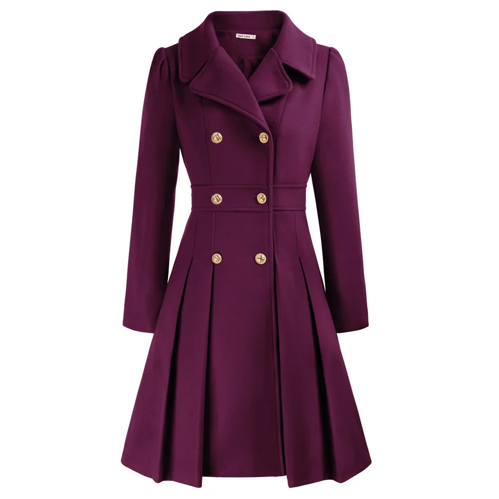 Grace - Damenmantel | Stilvoller A-Linien-Peacoat aus Wolle