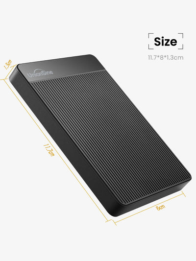 Disco duro externo portátil UnionSine de 2,5" y 1 TB con USB 3.0 (HDD de alta velocidad para PC y consola)