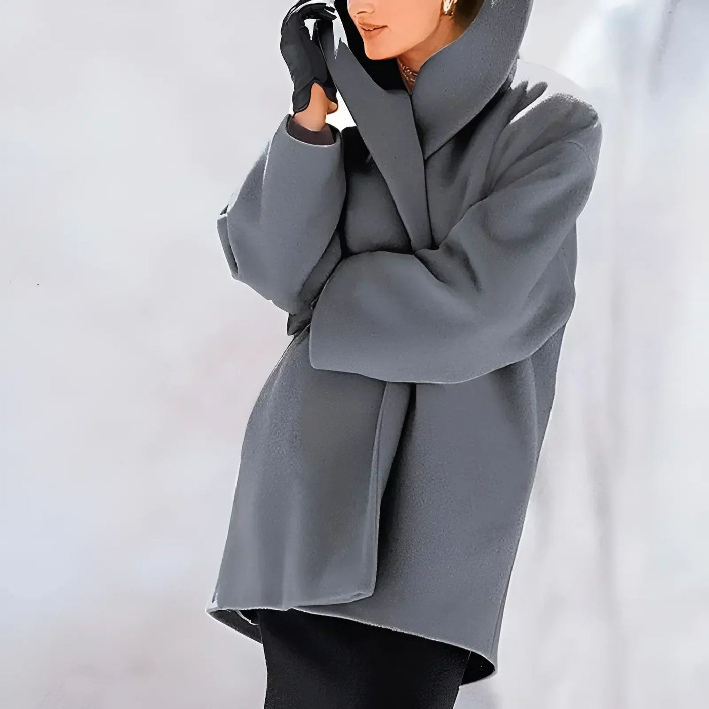 Stylischer langer Wintermantel für Damen mit Knöpfen | Perfekt für kalte Tage