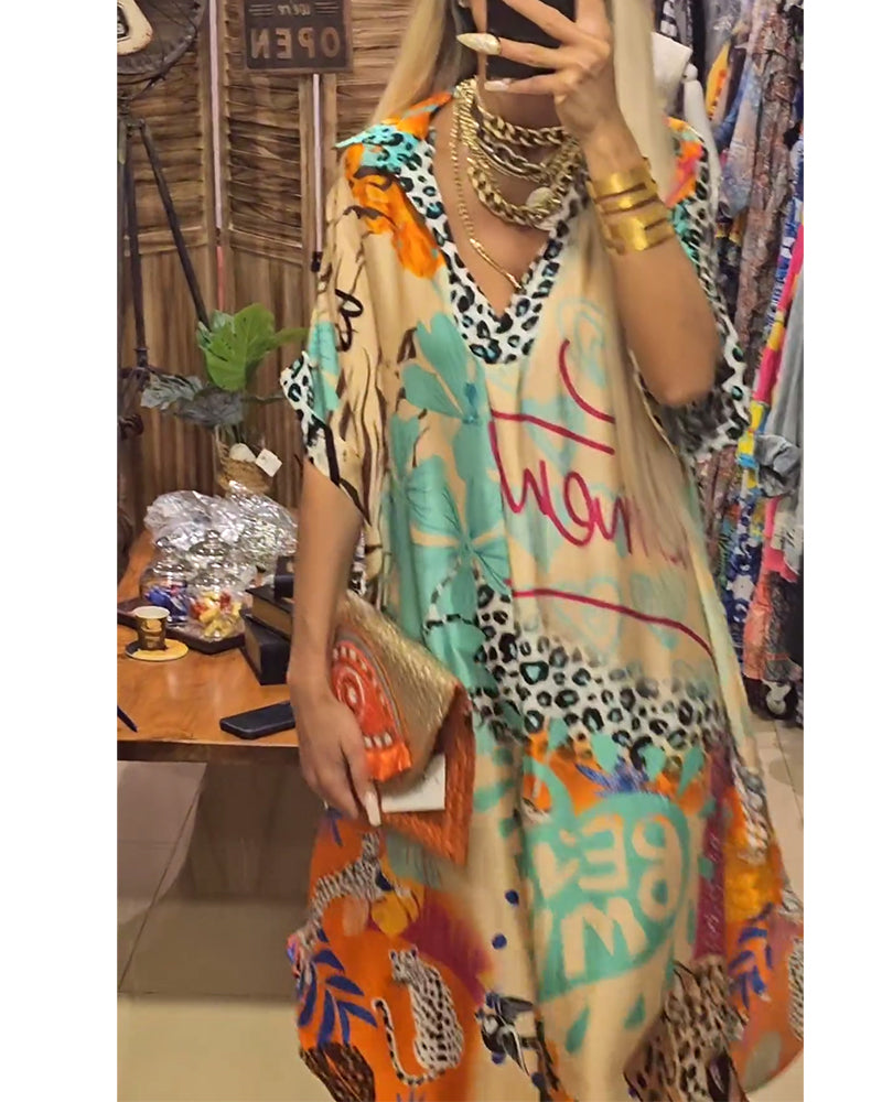 Janne | Lässiges Kleid mit V-Ausschnitt