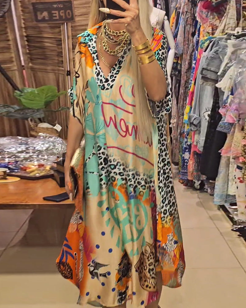 Janne | Lässiges Kleid mit V-Ausschnitt