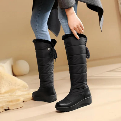Damen-Winterstiefel mit Fellfutter – kniehoch und warm für verschneite Tage