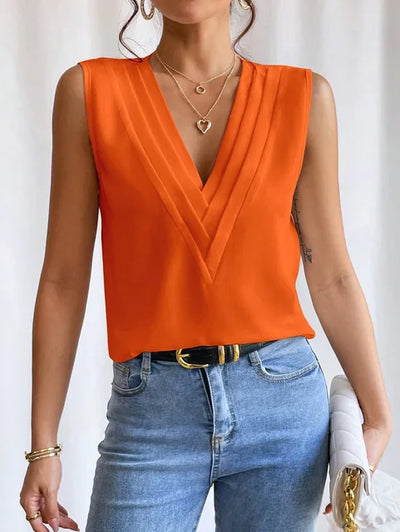Dorana - Elegante ärmellose Bluse