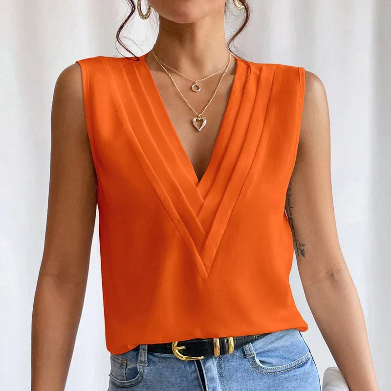 Dorana - Elegante ärmellose Bluse