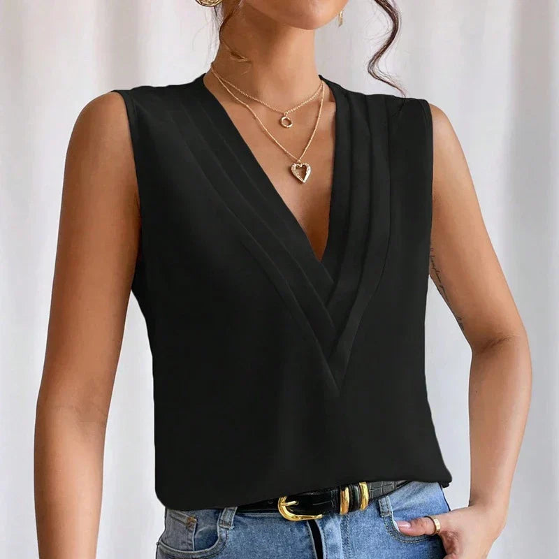 Dorana - Elegante ärmellose Bluse