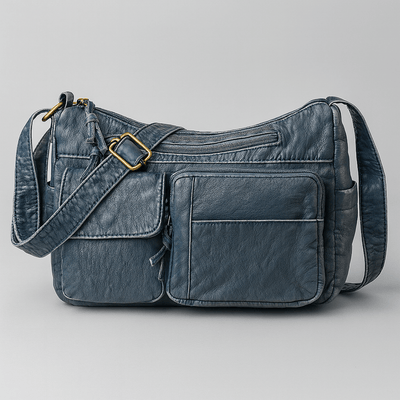 Frauen - Umhängetasche - Vintage PU Leder Multi-Pocket