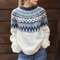 Nordischer Strickpullover für Damen