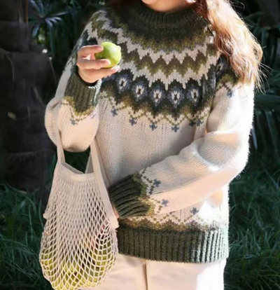 Nordischer Strickpullover für Damen