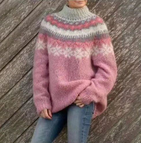 Nordischer Strickpullover für Damen