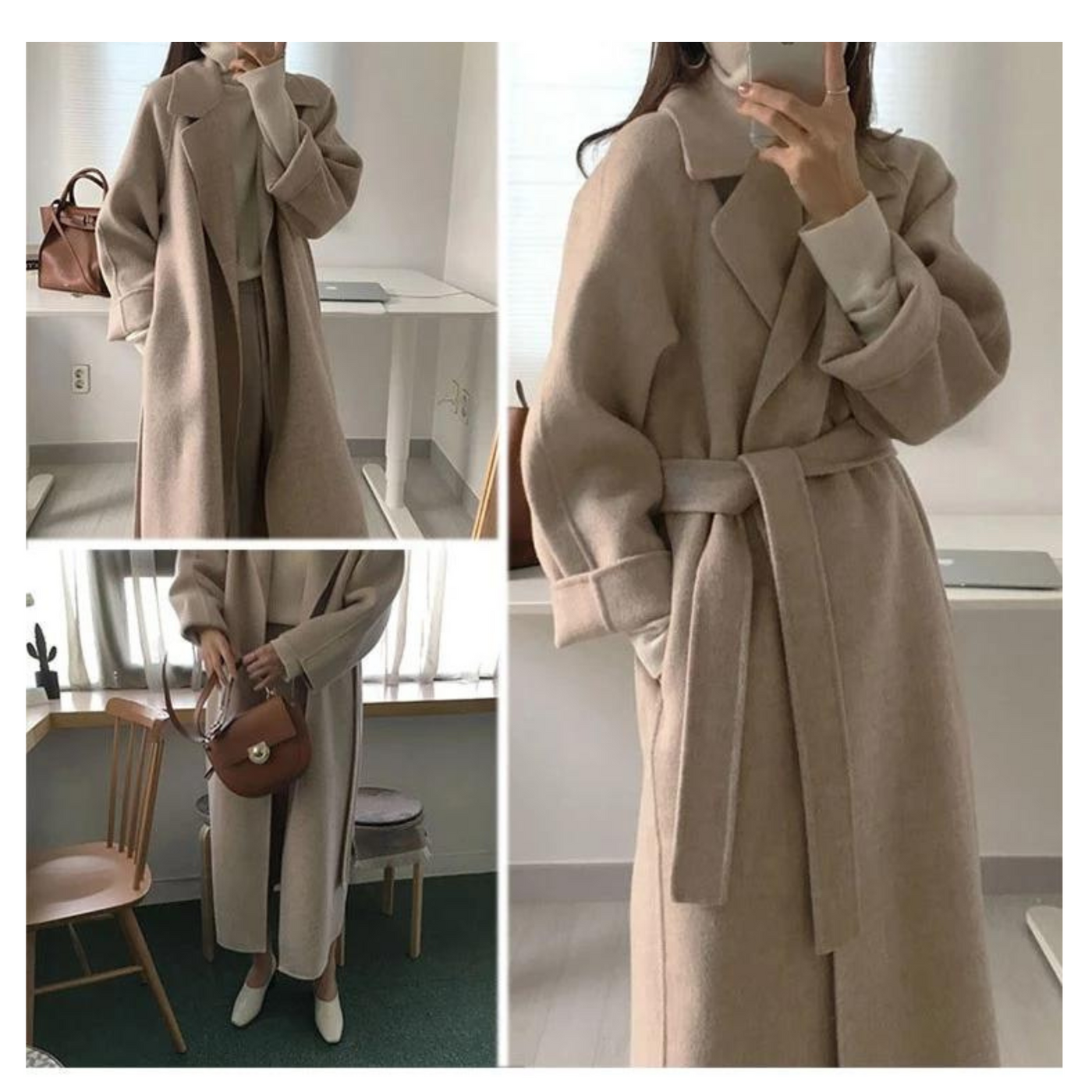 Warme, wattierte Winterjacke für Frauen mit voller Länge