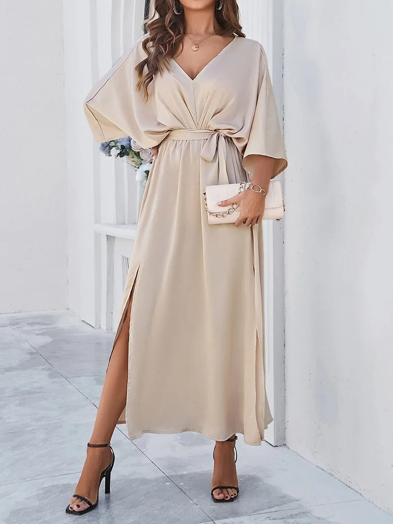 Marzena - Elegantes Kleid mit V-Ausschnitt für Frauen