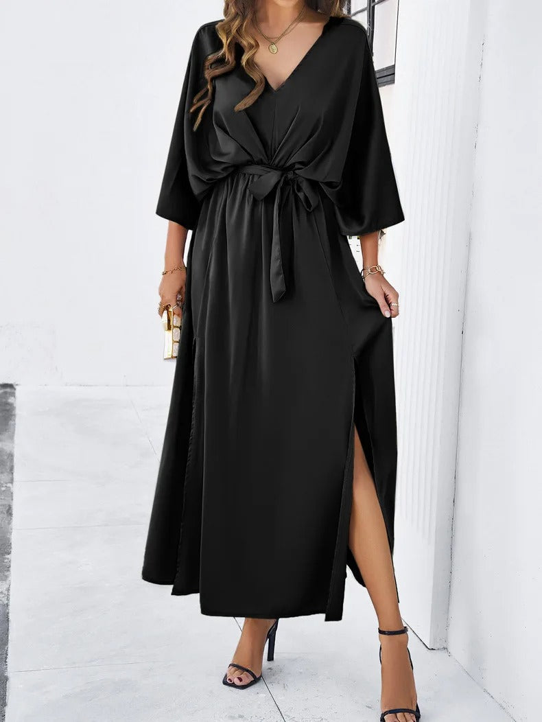 Marzena - Elegantes Kleid mit V-Ausschnitt für Frauen