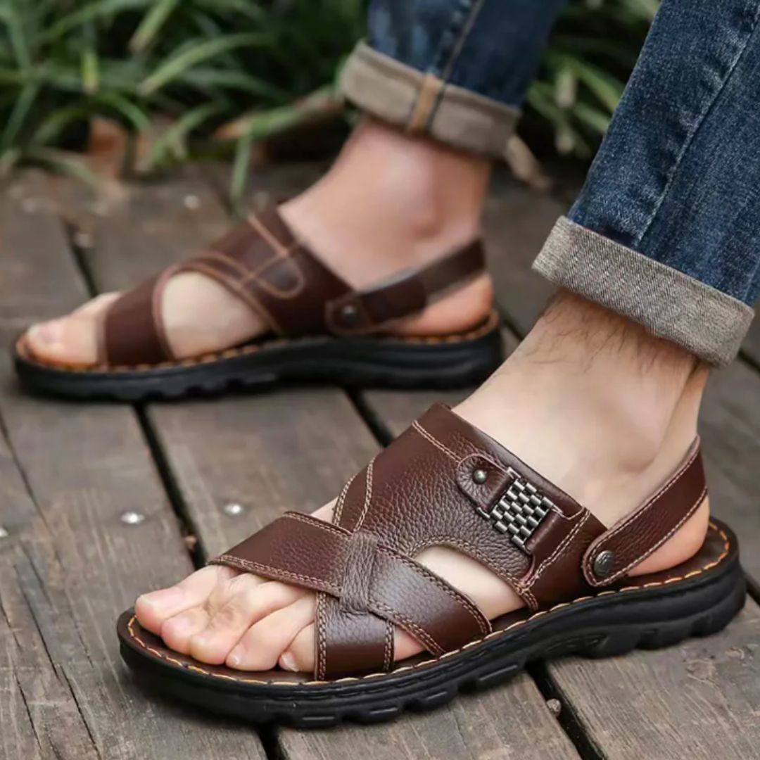 Vasil- stützende Sommersandalen aus PU Leder für Herren