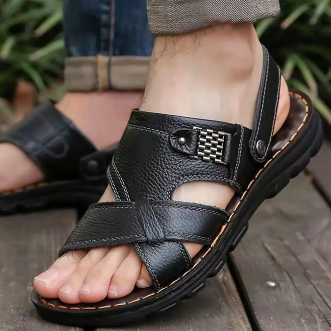 Vasil- stützende Sommersandalen aus PU Leder für Herren
