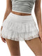 Minirock Damen mit Rüschen und breitem Bund eleganter Style