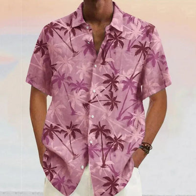Vicente - Luftiges Hemd mit Kokosnuss-Print