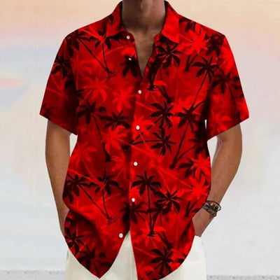 Vicente - Luftiges Hemd mit Kokosnuss-Print