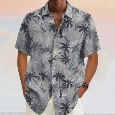 Vicente - Luftiges Hemd mit Kokosnuss-Print